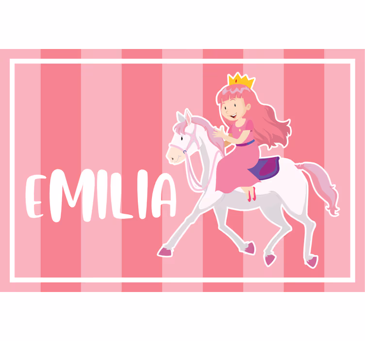 Rollo fenster kinderzimmer prinzessin auf weißem pferd - TenStickers
