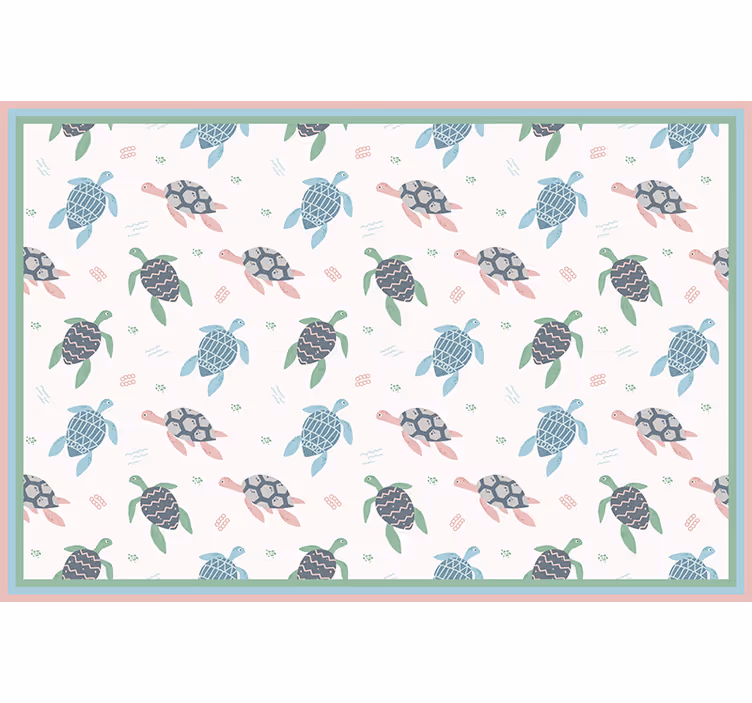 Rollo fenster kinderzimmer in sanften farb-schildkröten - TenStickers