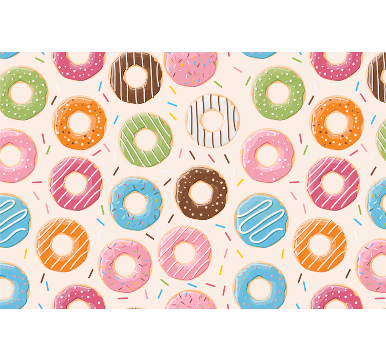 Rollo fenster kinderzimmer donut hintergrund - TenStickers