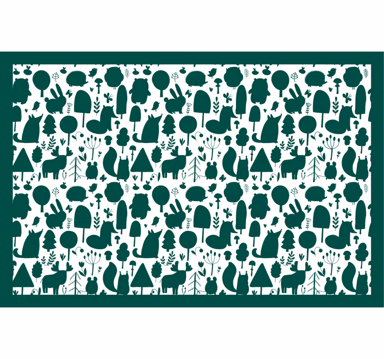 Rollo fenster kinderzimmer tier-silhouetten wald - TenStickers