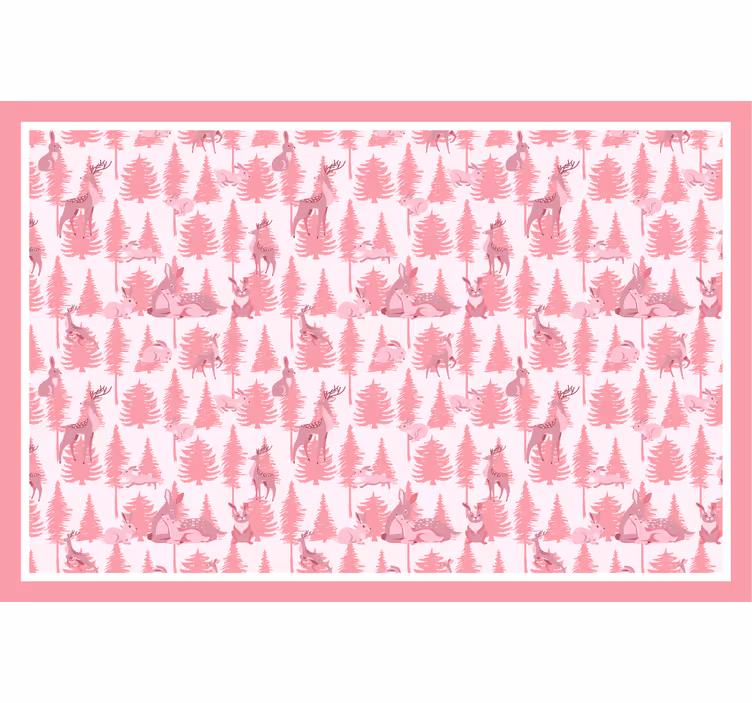Rollo fenster kinderzimmer schöne pinke rentiere - TenStickers