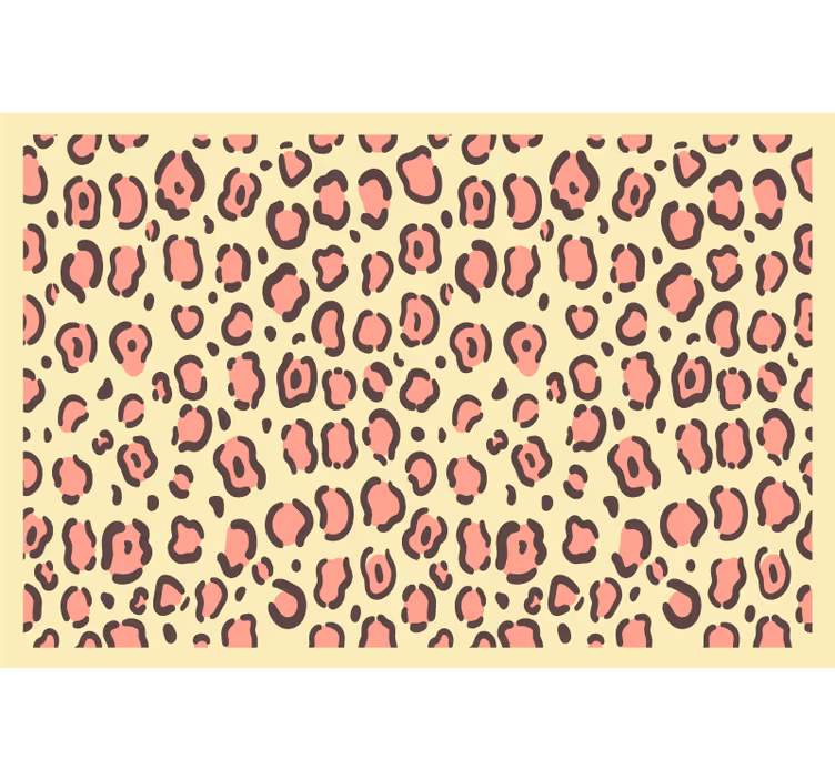 Rollo fenster kinderzimmer in gelb-pinkem leopardenmuster - TenStickers