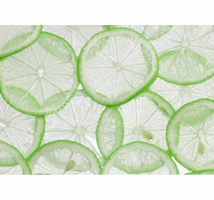Küchenfenster rollo mit limettenscheiben - TenStickers
