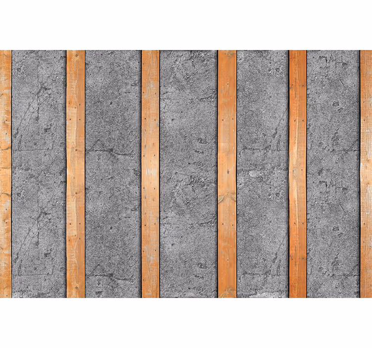 Küchenfenster rollo mit holzplanken auf beton - TenStickers
