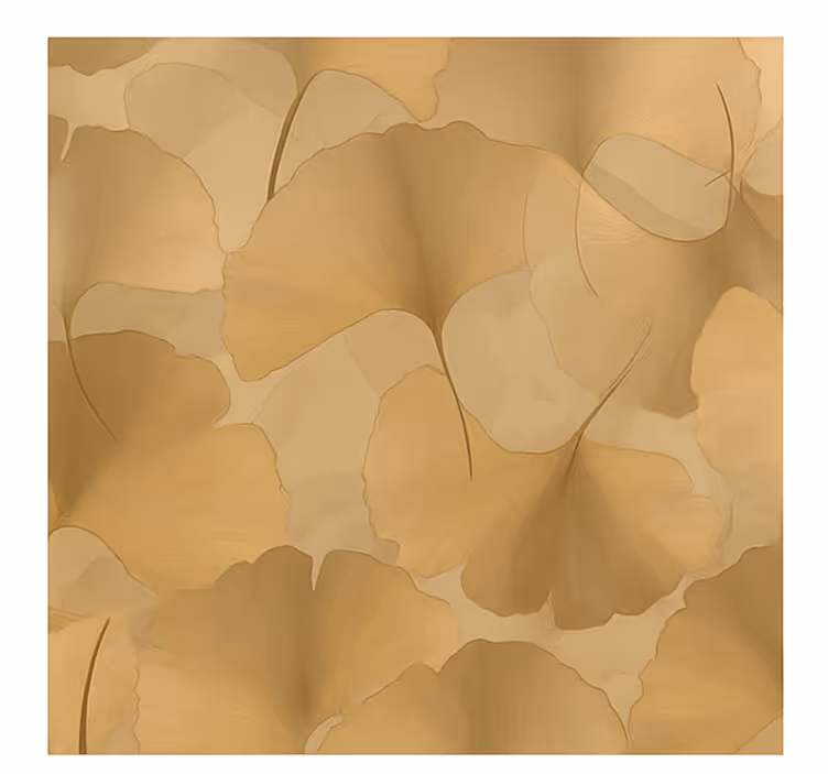 Küchenfenster rollo golden ginkgo Überlappung - TenStickers
