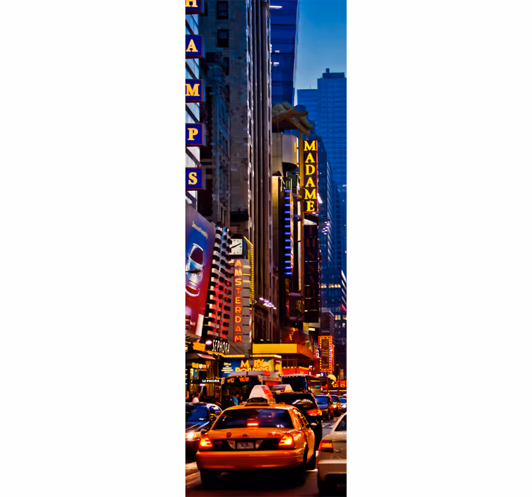 Küchenfenster rollo mit times square kühlschrankfolie - TenStickers