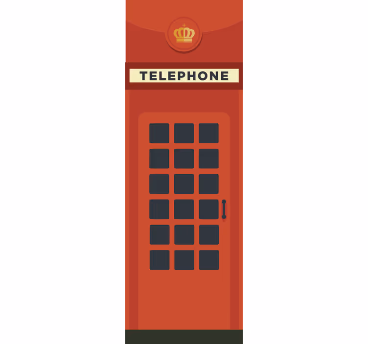 Küchenfenster rollo im design der roten telefonzelle - TenStickers