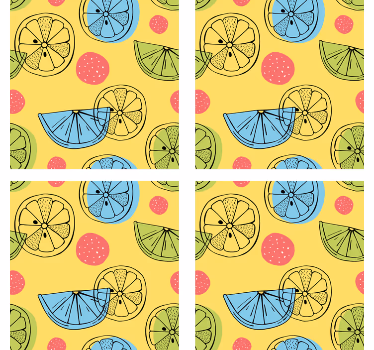 Küchenfenster rollo mit zitrusfrüchte-motiven - TenStickers