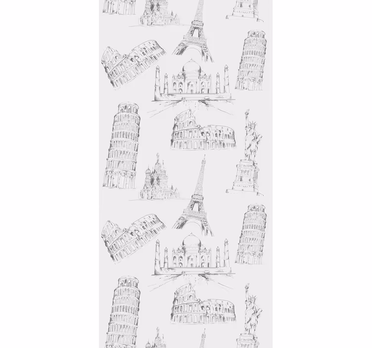 Küchenfenster rollo mit motiv berühmter monumente - TenStickers