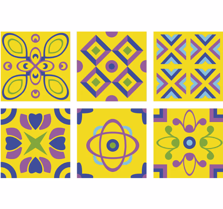 Küchenfenster rollo mit psychedelischen symmetrien - TenStickers