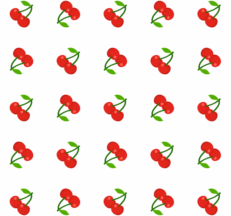 Küchenfenster rollo kirschenkonfetti - TenStickers