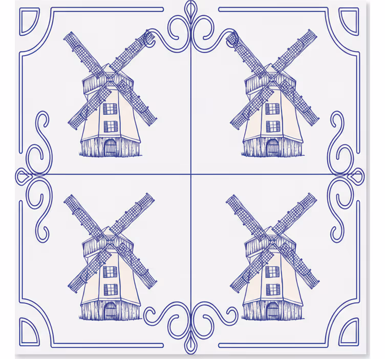 Küchenfenster rollo im four mills design - TenStickers