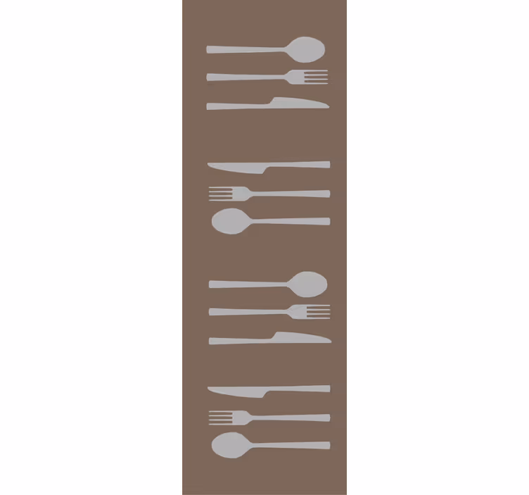 Küchenfenster rollo gabel messer und löffel - TenStickers