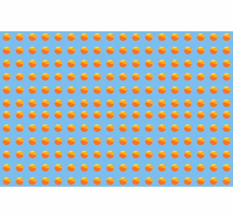 Rollo fenster blau mit 70er jahre sonnenmuster - TenStickers