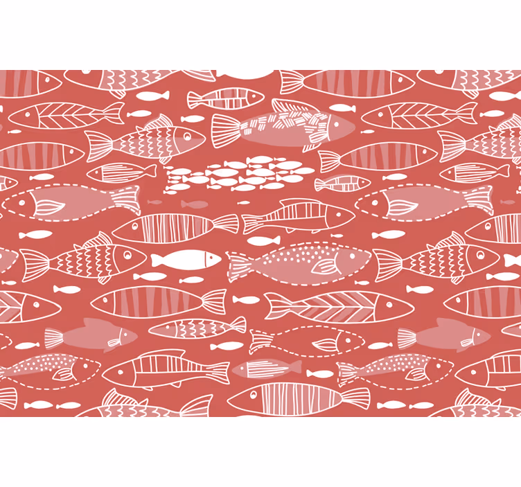 Rollo fenster rot viele fische unter dem meer - TenStickers