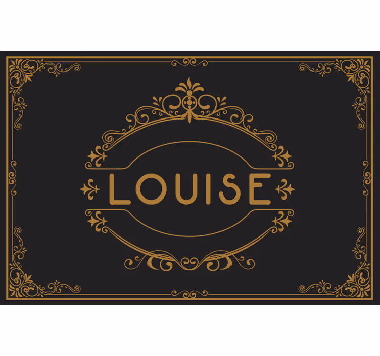 Rollo fenster schwarz ornamental mit wunschname - TenStickers
