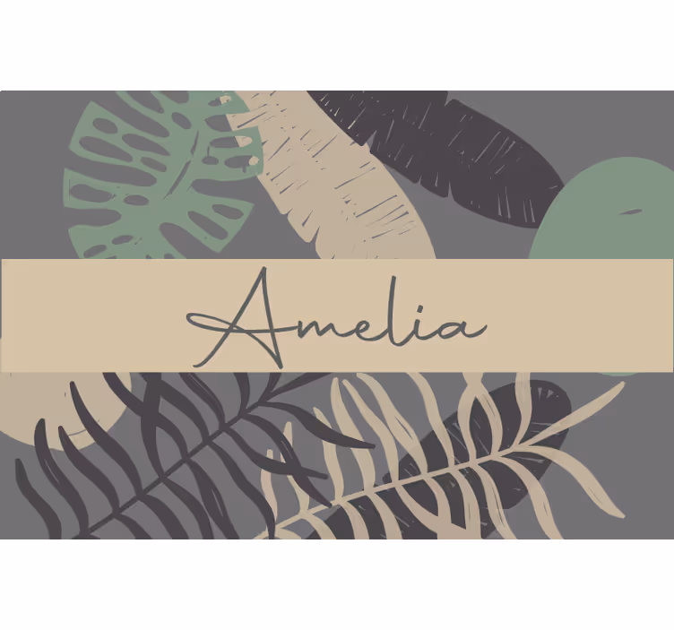 Rollo fenster beige im boho dschungel stil - TenStickers