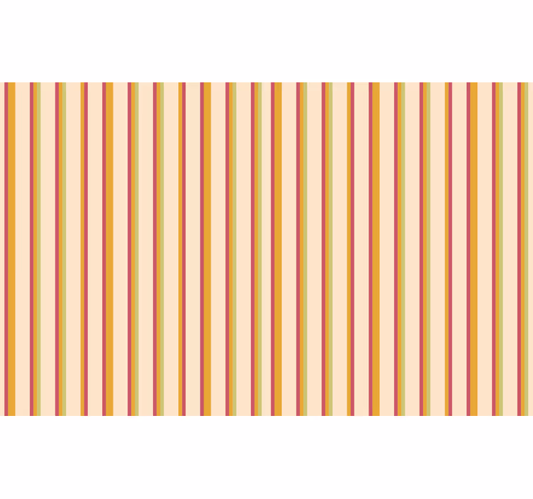 Rollo fenster orange mit retro pastell gestreiftem muster - TenStickers