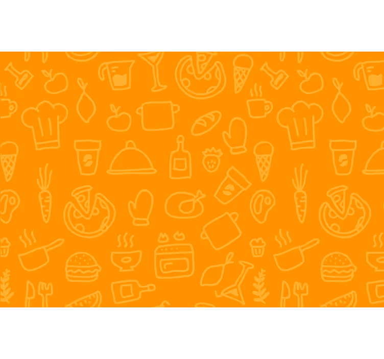Rollo fenster orange mit orangefarbigem besteckmotiv - TenStickers