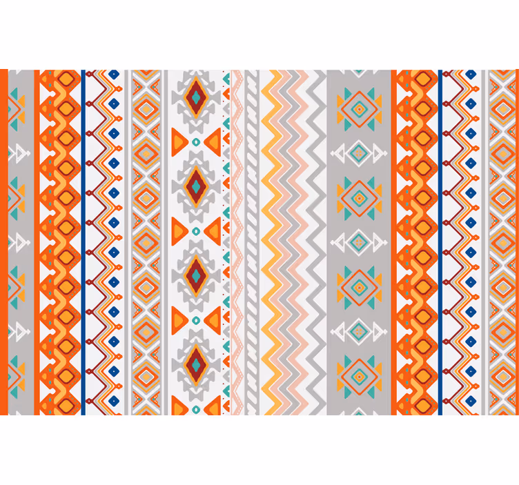 Rollo fenster orange im boho-muster - TenStickers