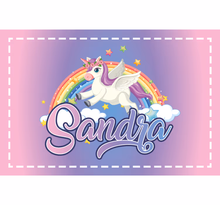 Rollo fenster lila schönes einhorn für kinder anpassbar - TenStickers