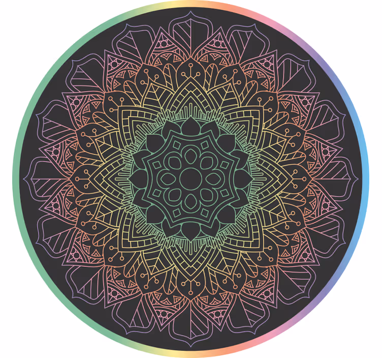 Rollo fenster schlafzimmer regenbogen mandala - TenStickers