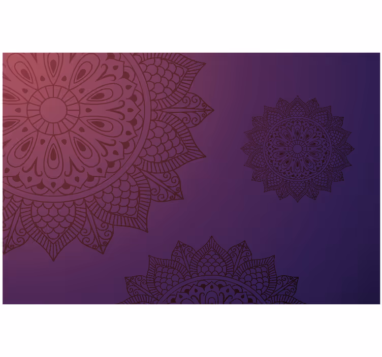 Rollo fenster schlafzimmer leuchtendes mandala blau - TenStickers