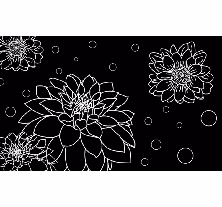 Rollo fenster schlafzimmer mit abstrakten blumen - TenStickers