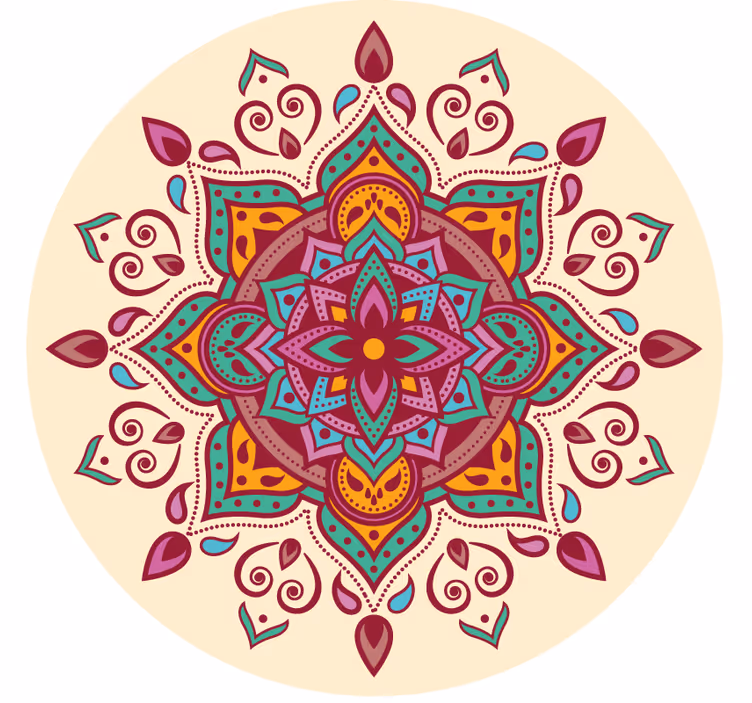 Rollo fenster schlafzimmer in rosarotem mandala - TenStickers