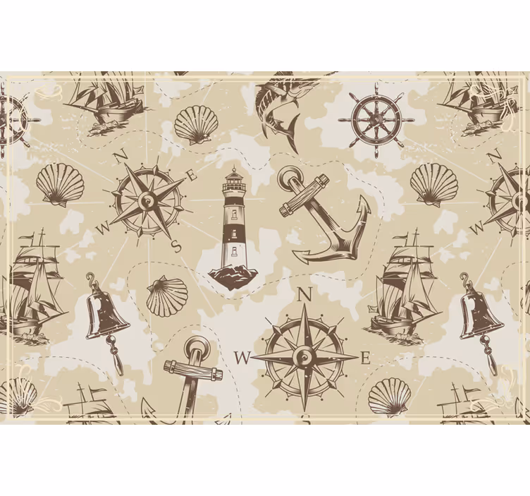 Rollo fenster schlafzimmer maritime objekte - TenStickers