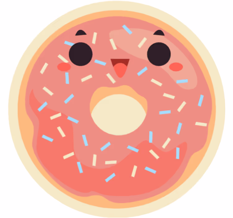 Rollo fenster kinderzimmer mit anime-donuts design - TenStickers