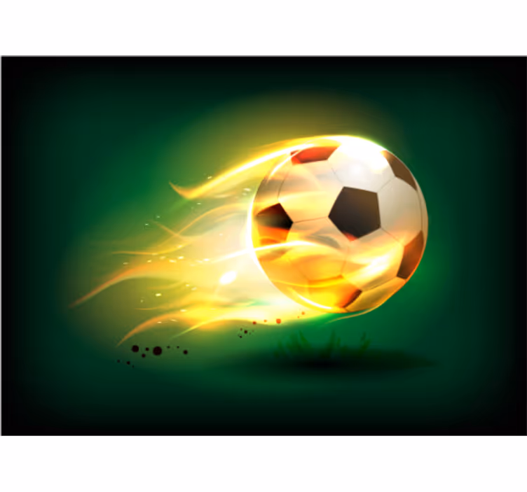 Rollo fenster kinderzimmer cooler fußball in flammen - TenStickers