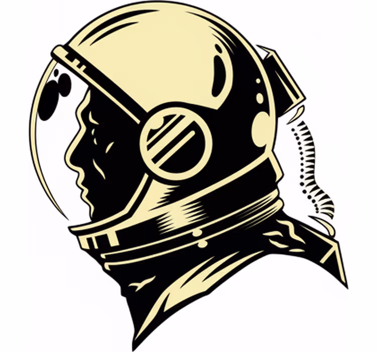 Rollo fenster kinderzimmer vintage monochrome astronaut - TenStickers