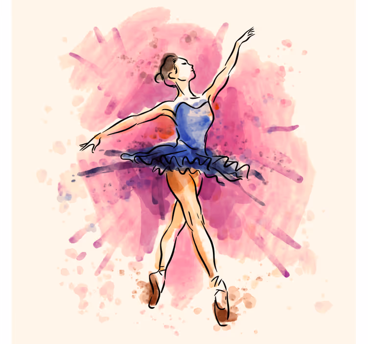 Rollo fenster kinderzimmer lila ballerina kleid - TenStickers
