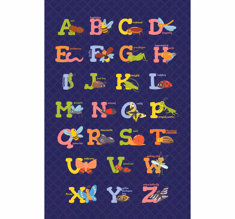 Rollo fenster kinderzimmer mit englischem alphabet - TenStickers