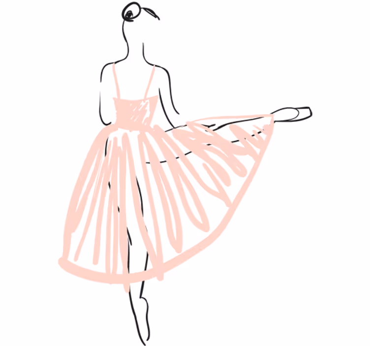 Rollo fenster jugendzimmer mit tanzillustration - TenStickers