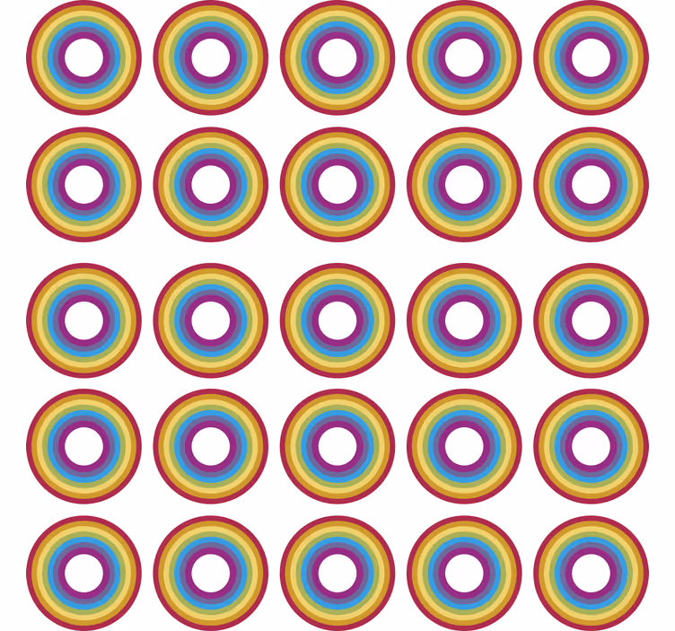 Rollo fenster jugendzimmer geometrische regenbogenmuster - TenStickers