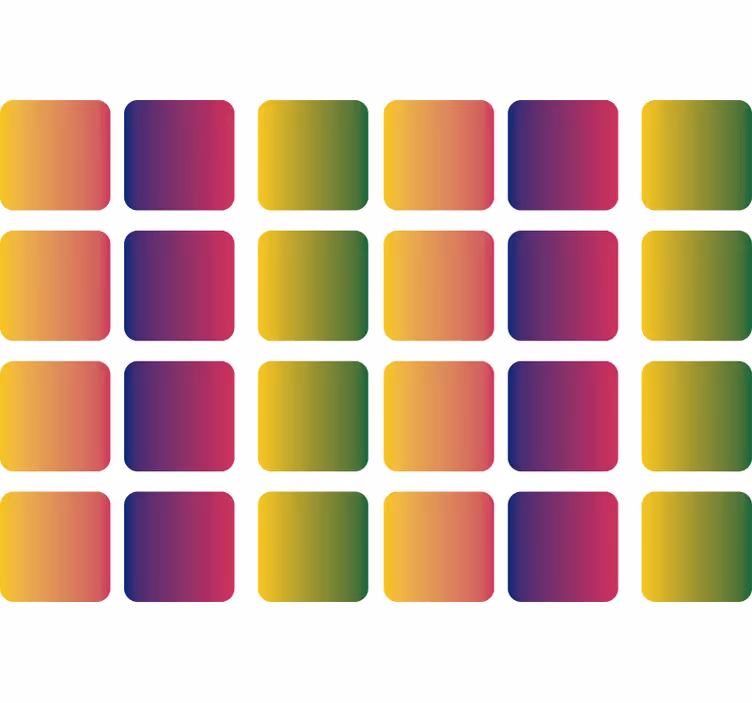 Rollo fenster jugendzimmer regenbogen quadrat design - TenStickers