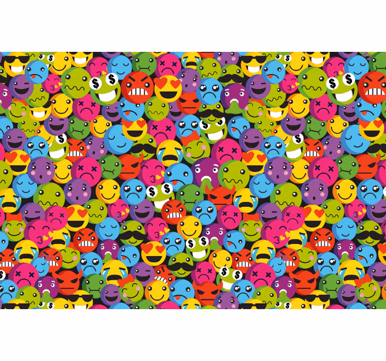 Rollo fenster jugendzimmer emoji-komposition - TenStickers