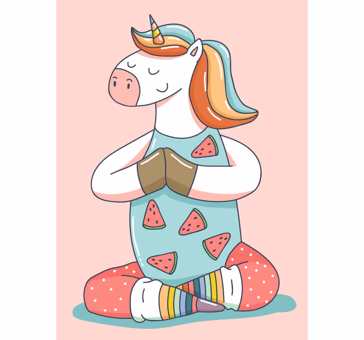 Rollo fenster jugendzimmer fitness einhorn - TenStickers