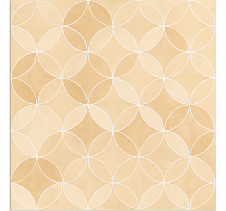 Rollo fenster beige mit überlappenden kreisen - TenStickers