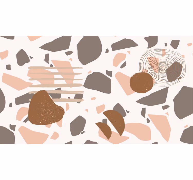 Rollo fenster weiß pastell-terrazzo mit figuren - TenStickers