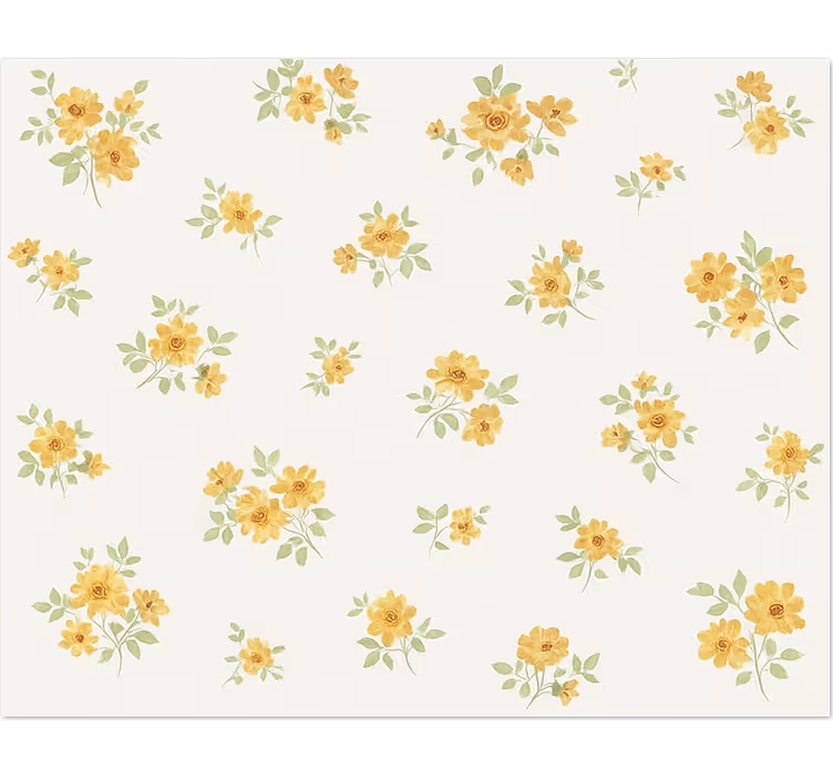 Rollo fenster weiß zarte chintz blumenmuster - TenStickers