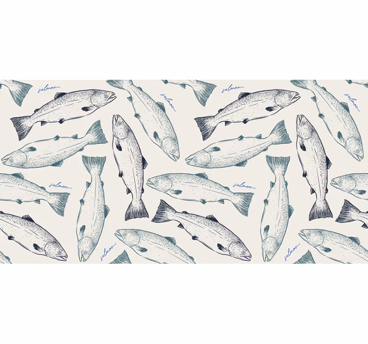 Rollo fenster badezimmer lachs fisch - TenStickers