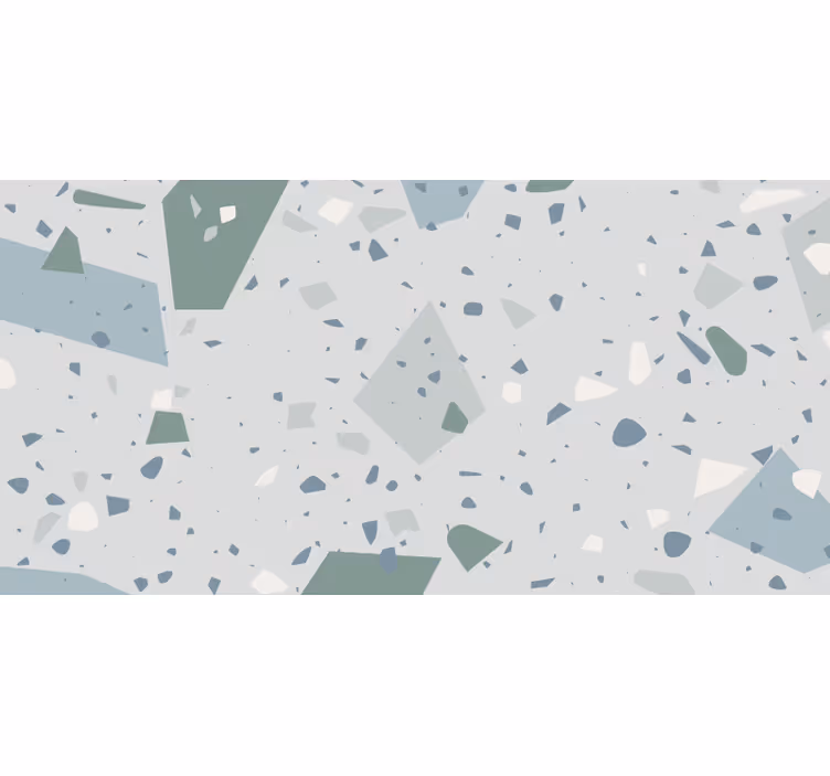 Rollo fenster badezimmer in blau und weiß terrazzo - TenStickers