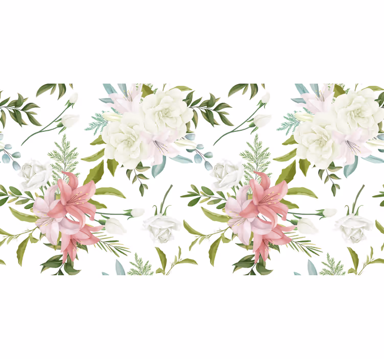 Rollo fenster blumen im minimalistischen gartenstil - TenStickers