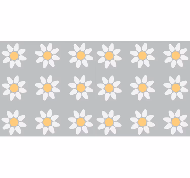 Rollo fenster blumen im gänseblümchenmuster - TenStickers