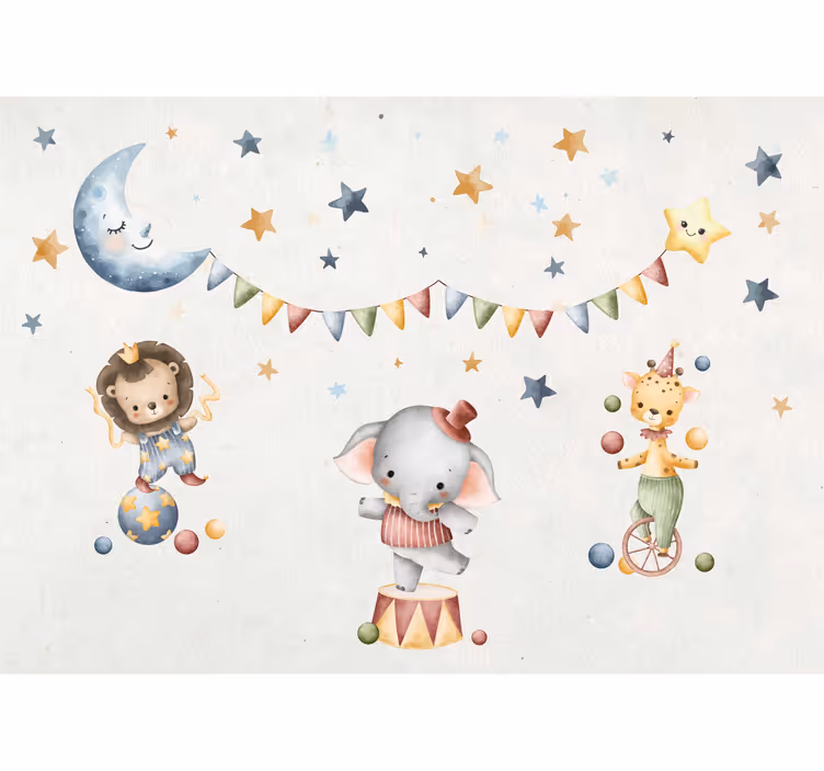 Rollo fenster babyzimmer traumhafter zirkus - TenStickers