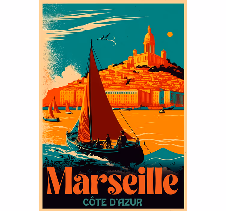 Rollo fenster vintage marseille côte d'azur - TenStickers