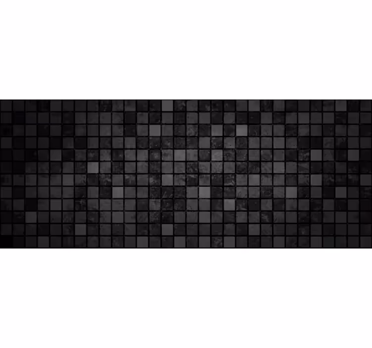 Rollo fenster schwarz mit schwarzen quadraten - TenStickers
